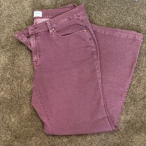 Lane Bryant Mauve Wide-Leg Jeans